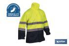CHAQUETA DE LLUVIA DE ALTA VISIBILIDAD CON CIERRE DE CREMALLERA | COLOR: AMARILLO Y AZUL | DISPONIBLE DESDE LA TALLA S HASTA LA XXXL