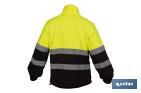 Casaco polar de alta visibilidade | Fecho de correr | Amarelo e azul | Disponível do tamanho S ao XXXL - Cofan