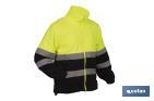 Casaco polar de alta visibilidade | Fecho de correr | Amarelo e azul | Disponível do tamanho S ao XXXL - Cofan