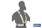 Tirantes reflectantes de alta visibilidad con 5 puntos de ajuste | EPI Categoría II para garantizar visiblidad - Cofan