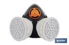 Silicone mask with double filter | Filters type A.B.E.K1 | Effective protection against particles - Cofan