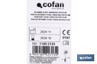 Set de filtro combinado: 2 filtros A1B1E1K1 + 10 Prefiltros P2 NR | Protección respiratoria de alta eficacia - Cofan
