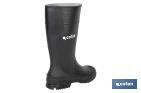 Rain Boot | High Shaft | PVC | Black | Inner Knit Lining - Cofan