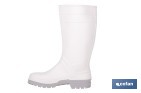 Rain Boot | High Shaft | PVC | White | Non-Slip Sole and Abrasion Resistant - Cofan