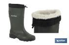 RAIN BOOT | SEWN-IN POLAR FLEECE LINING | PVC | GREEN