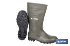 Bota de Agua | Color Verde | Seguridad S5 | Fabricada en PVC | Puntera y Plantilla de Acero - Cofan