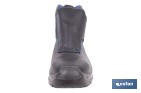 Leather Safety Boot | Black | Hook and Loop Fastener | Security S3 | Urian Model | Light Carbon Toe Cap - Cofan