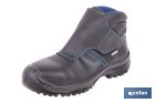 Leather Safety Boot | Black | Hook and Loop Fastener | Security S3 | Urian Model | Light Carbon Toe Cap - Cofan