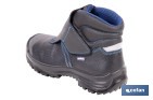 Leather Safety Boot | Black | Hook and Loop Fastener | Security S3 | Urian Model | Light Carbon Toe Cap - Cofan