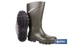 Botas de agua de PU y Elastopan, color verde | Resistentes al frío y a productos químicos | Suela antideslizante OB SR | Disponibles desde la talla 36 hasta la 49 - Cofan