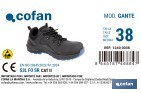 Zapato de seguridad deportivo Gante S3L FO SR ESD | Puntera de composite y plantilla antiperforación | Suela antideslizante | Disponible desde la talla 37 hasta la 47 - Cofan