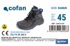 Bota de seguridad deportiva Namur S3L FO SR ESD | Puntera de composite y plantilla antiperforación | Suela antideslizante | Disponible desde la talla 37 hasta la 47 - Cofan