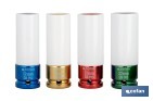 Set de 4 vasos de impacto de 1/2" para ruedas de 17-19-21-22 mm - Cofan