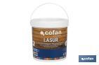 Lasur Protector Aquoso para Madeira | Acabamento Mate | Diferentes Tamanhos e Cores - Cofan