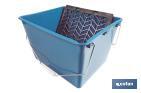 16-LITRE BUCKET WITH GRID FOR DRAINING PAINT ROLLERS INCLUDED | BLUE WITH INTEGRATED METALLIC HANDLES