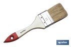 Brush with triple thickness | Waxed and varnished beechwood handle | DIY works - Cofan