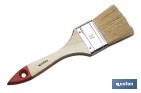 Brush with triple thickness | Waxed and varnished beechwood handle | DIY works - Cofan
