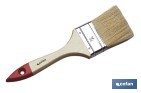 Brush with triple thickness | Waxed and varnished beechwood handle | DIY works - Cofan