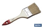 Brush with triple thickness | Waxed and varnished beechwood handle | DIY works - Cofan