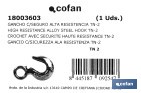 Hook with clasp in high resistance alloy steel - Cofan