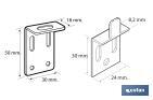 Kit de Esquadros de Suporte para Espelhos | Medida: 30 mm | Aço Galvanizado - Cofan