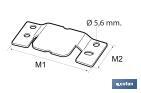 Placca di ancoraggio | Per unire parti di mobili pesanti | Dimensioni: 100 x 47 mm - Cofan