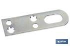 Hanging plate for fixing objects | Size: 15 x 50mm | Galvanised steel - Cofan