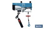 Polipasto eléctrico con parada de emergencia | Altura de elevación: 10/20 m | Protección IP54 | Incluye mando | Disponible en diferentes capacidades de carga - Cofan
