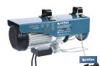 Polipasto eléctrico con parada de emergencia | Altura de elevación: 10/20 m | Protección IP54 | Incluye mando | Disponible en diferentes capacidades de carga - Cofan