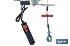 Polipasto eléctrico con parada de emergencia | Altura de elevación: 10/20 m | Protección IP54 | Incluye mando | Disponible en diferentes capacidades de carga - Cofan