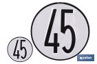 DISCO DE VELOCIDAD 45 KM/H DE ALUMINIO | PLACA V4 HOMOLOGADA | DISPONIBLE EN DOS MEDIDAS DIFERENTES