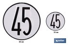 Disco de velocidad 45 km/h de aluminio | Placa V4 homologada | Disponible en dos medidas diferentes - Cofan