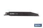 Hoja de sierra de sable para metal duro y acero inox. adecuada para metales duros de 2 a 4 mm de espesor | Uso profesional - Cofan
