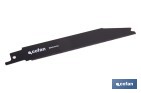 Hoja de sierra de sable para metal duro y acero inox. adecuada para metales duros de 2 a 4 mm de espesor | Uso profesional - Cofan