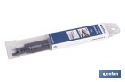 Hoja de sierra de sable para metal duro y acero inox. adecuada para metales duros de 2 a 4 mm de espesor | Uso profesional - Cofan