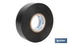 Insulating tape 180 microns | Black | Resistant to voltage, heat and different acids and alkaline materials - Cofan