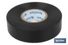 Insulating tape 180 microns | Black | Resistant to voltage, heat and different acids and alkaline materials - Cofan