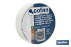 Insulating tape 180 microns | White | Resistant to voltage, heat and different acids and alkaline materials - Cofan