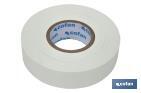 Insulating tape 180 microns | White | Resistant to voltage, heat and different acids and alkaline materials - Cofan