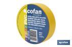 Insulating tape 180 microns | Yellow | Resistant to voltage, heat and different acids and alkaline materials - Cofan