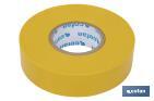 Insulating tape 180 microns | Yellow | Resistant to voltage, heat and different acids and alkaline materials - Cofan