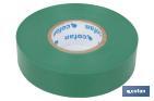 Insulating tape 180 microns | Green | Resistant to voltage, heat and different acids and alkaline materials - Cofan