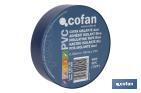 Insulating tape 180 microns | Blue | Resistant to voltage, heat and different acids and alkaline materials - Cofan