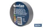 Insulating tape 180 microns | Grey | Resistant to voltage, heat and different acids and alkaline materials - Cofan