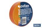 Insulating tape 180 microns | Orange | Resistant to voltage, heat and different acids and alkaline materials - Cofan