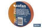 Insulating tape 180 microns | Orange | Resistant to voltage, heat and different acids and alkaline materials - Cofan