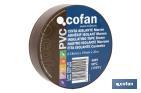 Cinta Aislante 180 Micras | Color marrón | Resistente al voltaje, al calor y a diferentes ácidos y alcalinos - Cofan