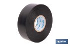 Cinta aislante negra de PVC 180 micras de alta resistencia eléctrica y térmica | Ideal para cables, automoción y bricolaje - Cofan