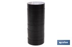 Cinta aislante negra de PVC 180 micras de alta resistencia eléctrica y térmica | Ideal para cables, automoción y bricolaje - Cofan