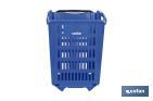 Carrito de la compra | Cesta con 2 ruedas | Asa telescópica | Capacidad: 52 litros | Color: azul | Medidas: 39 x 39 x 52,9 cm - Cofan